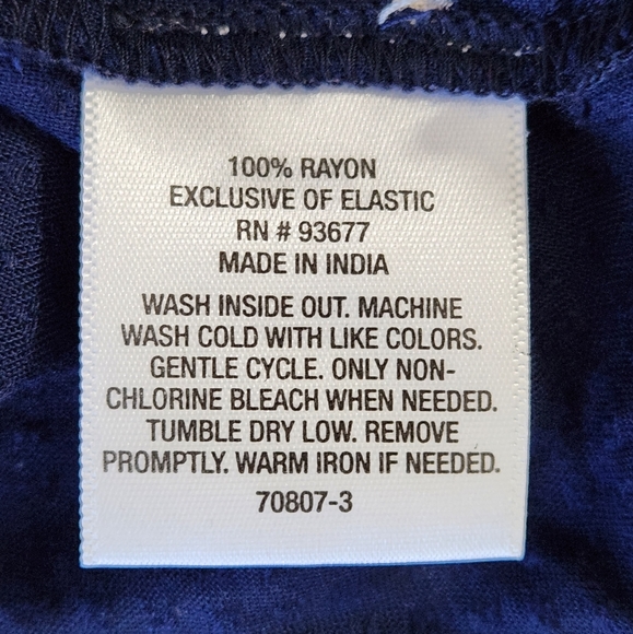 a.n.a. brand size S blue long sleeve top with ruffled shoulders - Picture 4 of 4